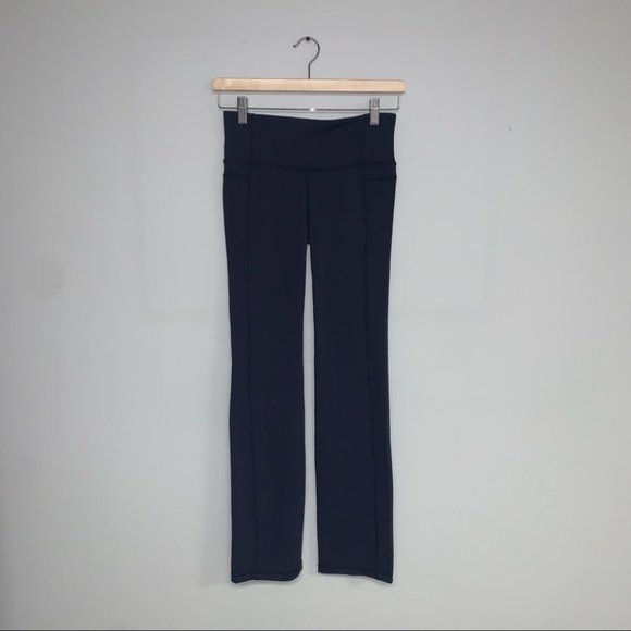 Athleta Leggings Size Extra Small XS Navy Blue Straight Up Pant Mid Rise Yoga - Picture 2 of 10